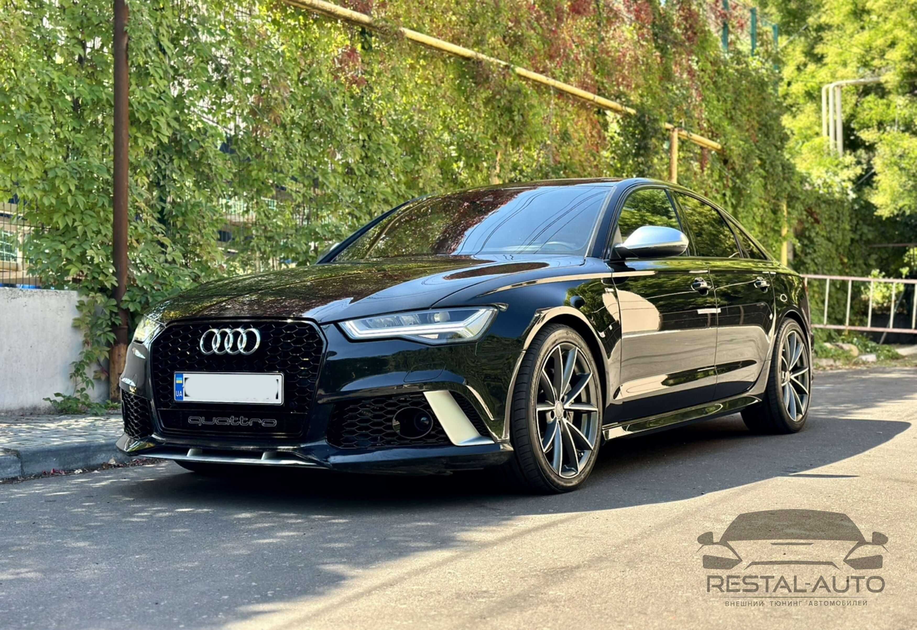 rs бампер на ауди а6 с7 рестайлинг Передний Audi a6 c7 rs6 стиль