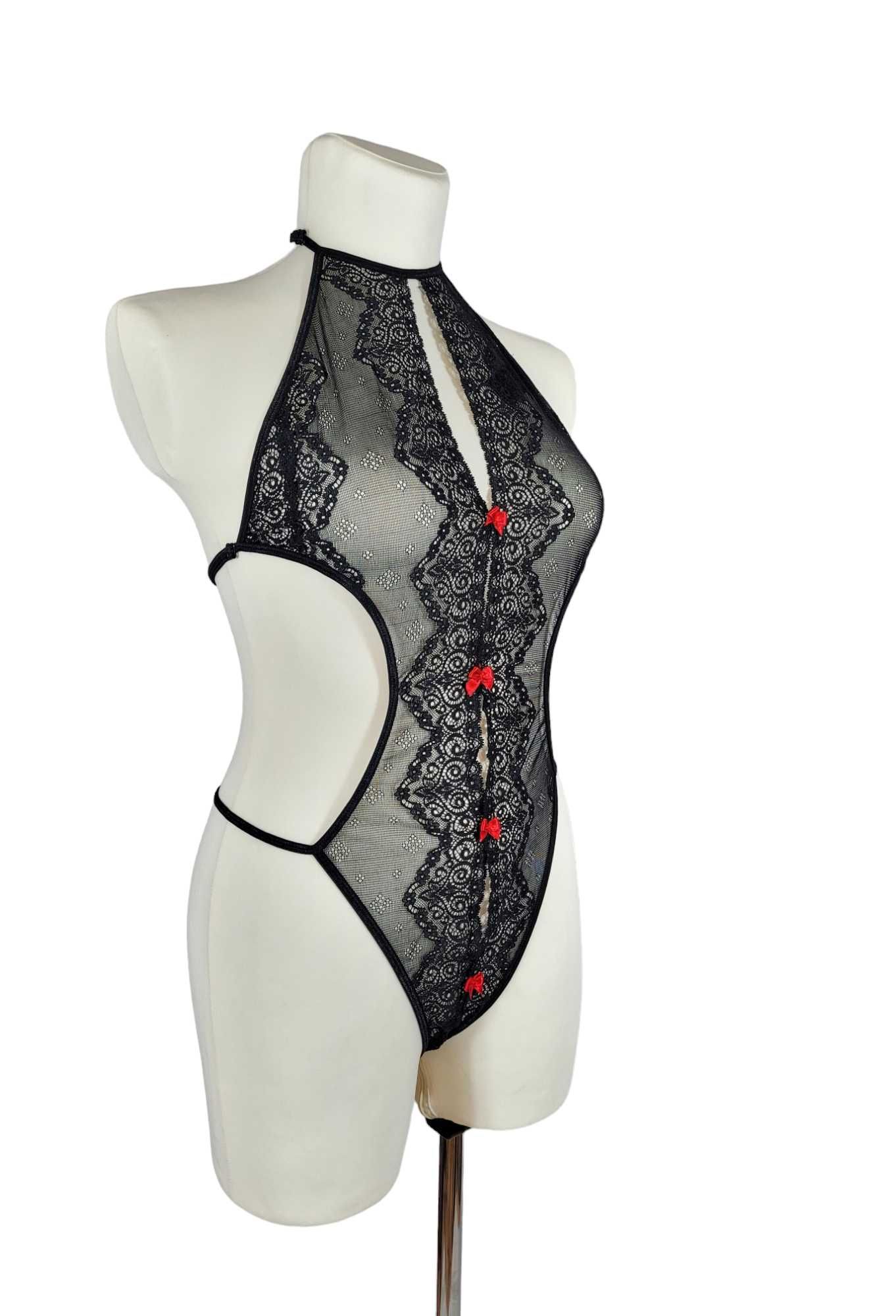 Nowe czarne body bielizna erotyczna 44,XXL/46,3XL plus size VENUS