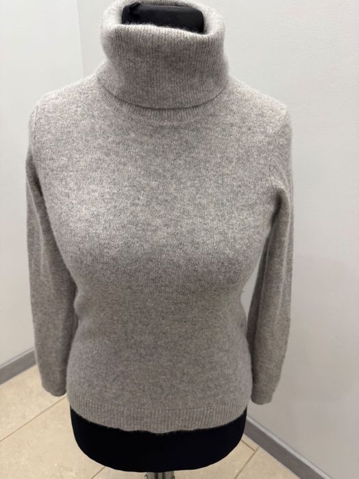 Zalando Essentials szary damski, sweterek premium kaszmir super stan S