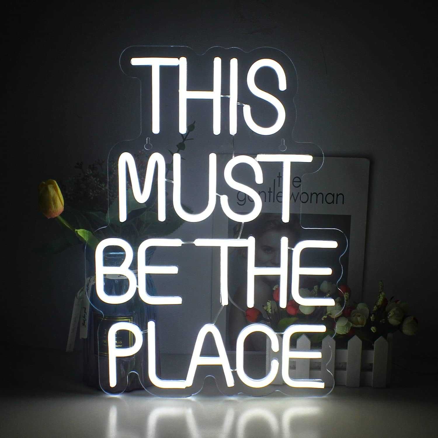 Letreiro Luminoso Néon LED em Acrílico " This Must Be The Place "