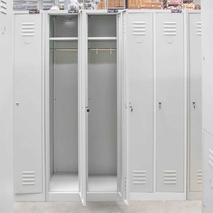Szafka ubraniowa BHP Mega-M 1 drzwiowa szara S-36 cm powystawowa