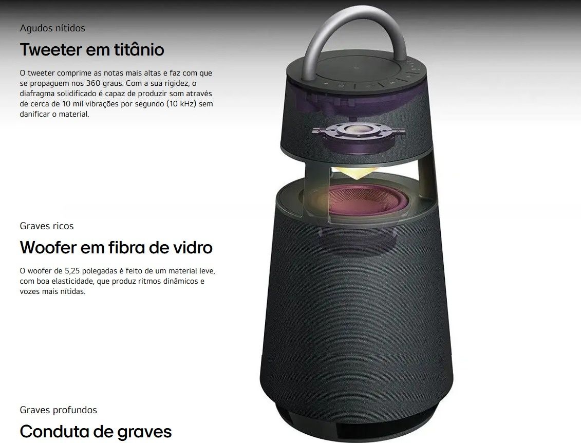 coluna LG XBOOM 360