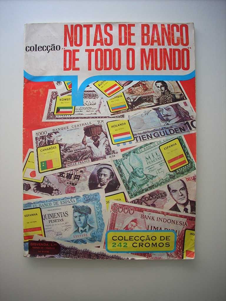 Caderneta Cromos História Dinheiro Português; Notas Banco Mundo