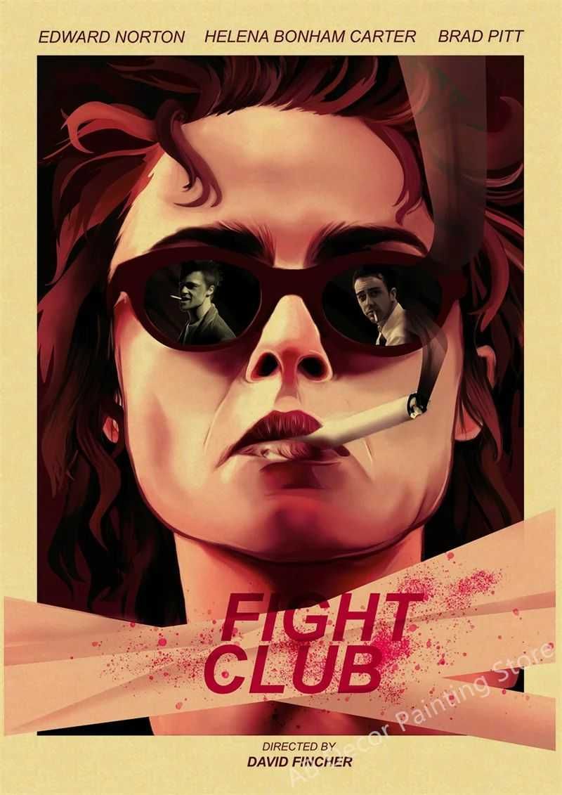 PIĘKNY plakat filmowy vintage FIGHT CLUB