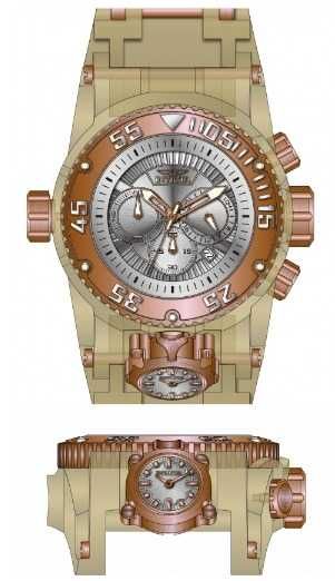 Invicta bolt zeus magnum shutter 43117 чоловічий годинник, оригінал