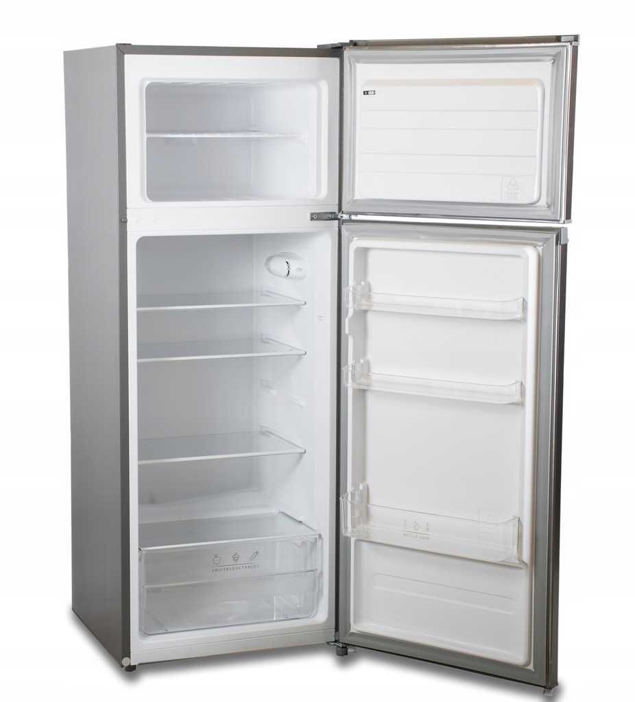 Lodówko-zamrażarka Vivax DD-207 SL Lodówka inox POJEMNA 207L 143cm