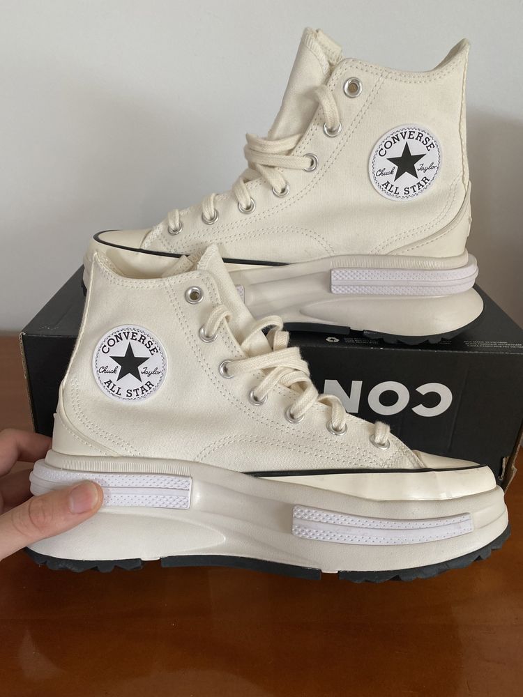 Tenis bota all star creme chunky converse NOVOS