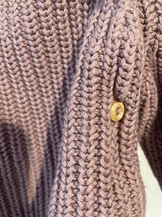 Sweterek i spodenki, komplet H&M, fiolet, bawełna organiczna, r. 68