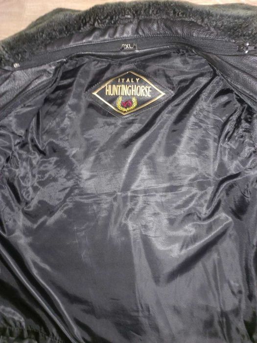 Зимняя кожаная мужская куртка