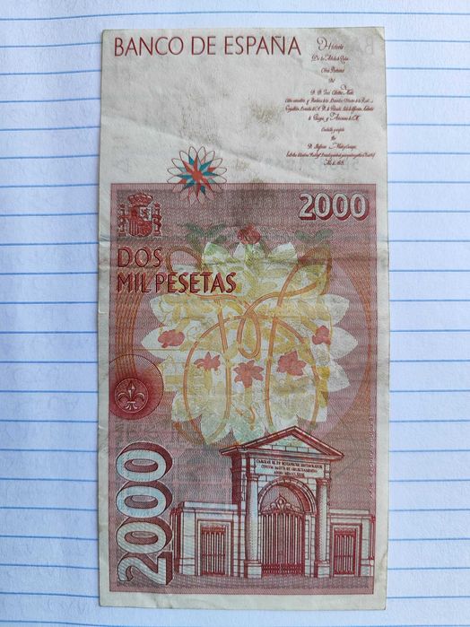 Nota espanhola de 2000 pesetas  (24 de Abril 1992)