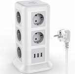 Listwa stojąca KOMPAKTOWA Tessan 11xAC 3xUSB-A 2500W 2M