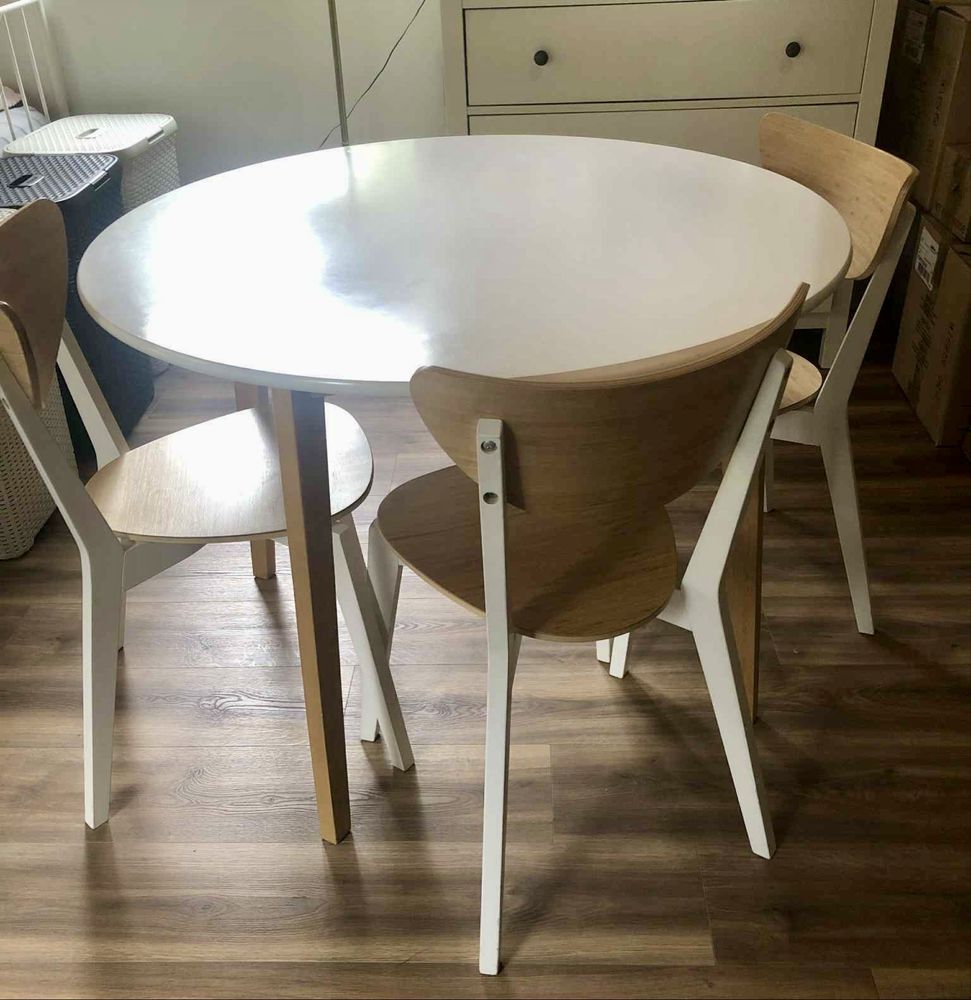 Stół z trzema krzesłami Jysk+Ikea