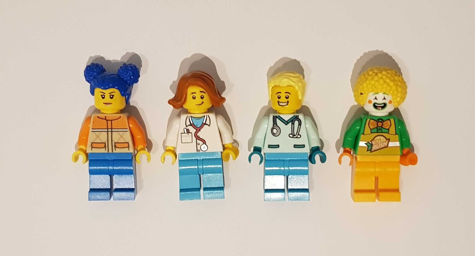Lego figurki city, clown, doktor, doctor