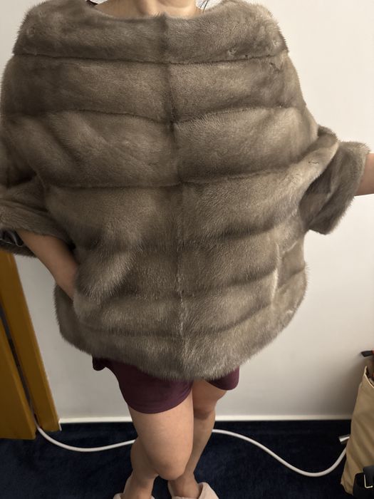 Пончо из норки  б/у.