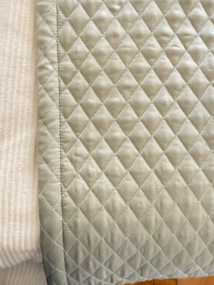 Tapa pés verde água 100% algodão egipcío Frette