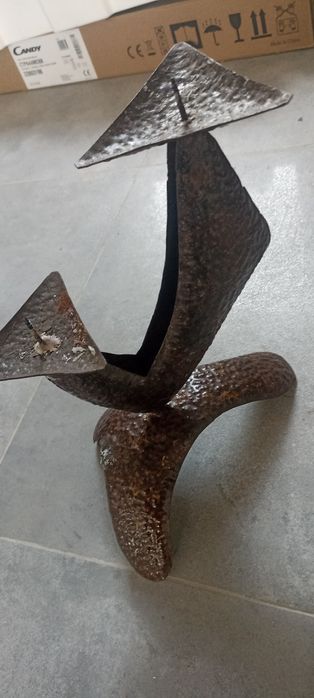 Świecznik metaloplastyka lata 60 vintage