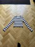 Lekki sweter w paski prazki bez/ czarny pull&bear m