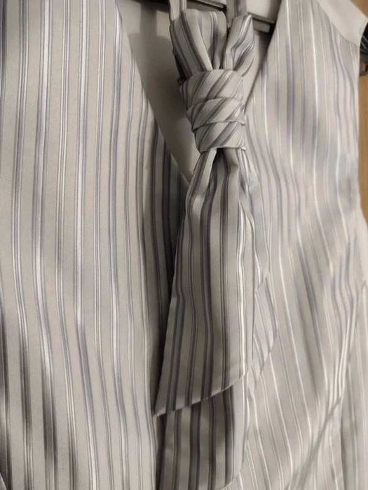 Zestaw kamizelka męska + fular satynowy ślubny