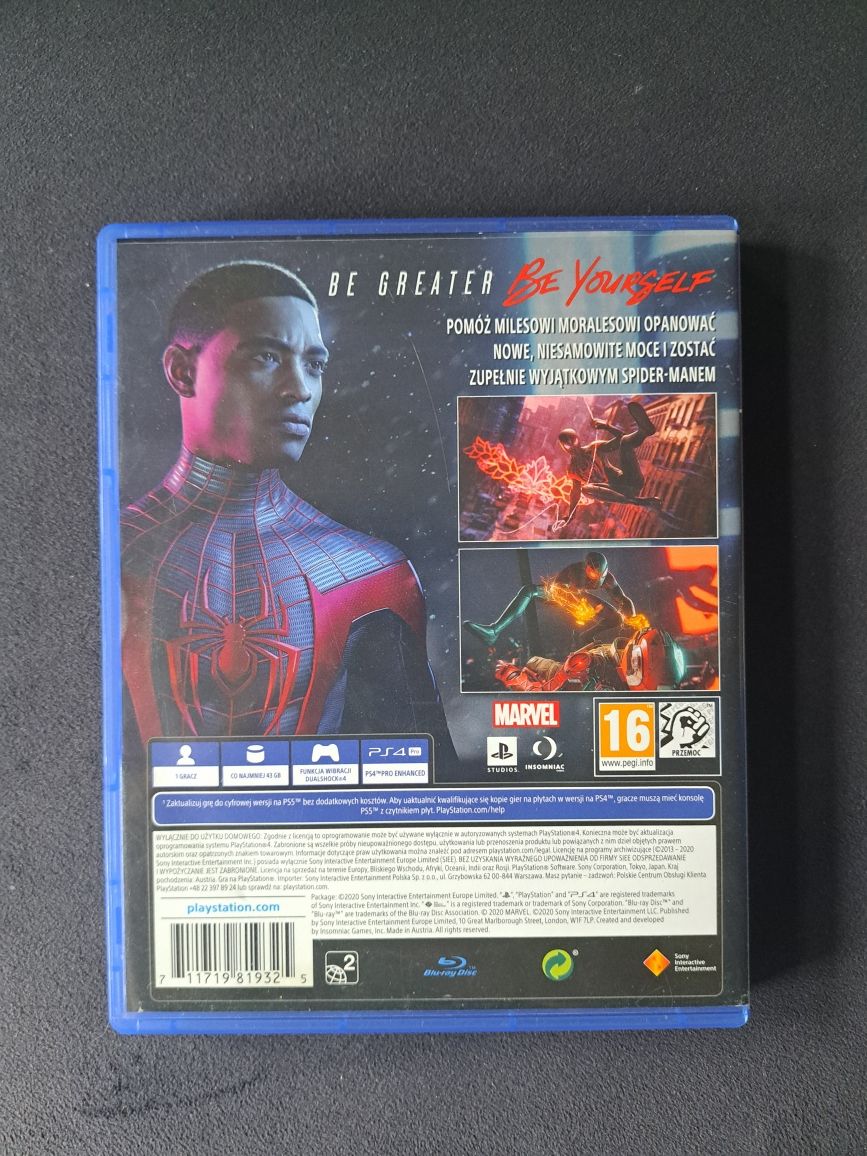 Spider Man Miles Morales PL Jak nowa