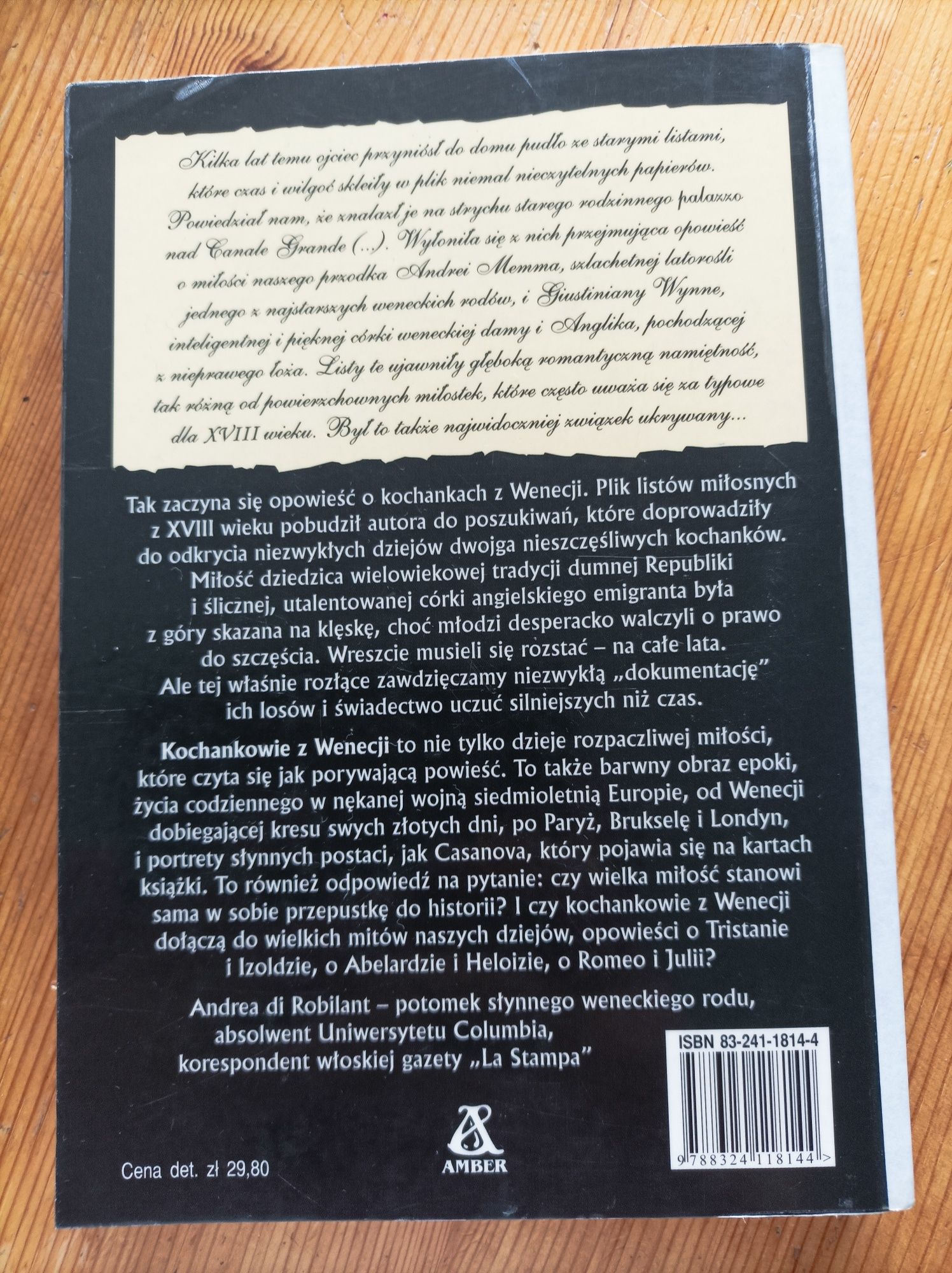 Andrea di Robilant Kochankowie z Wenecji