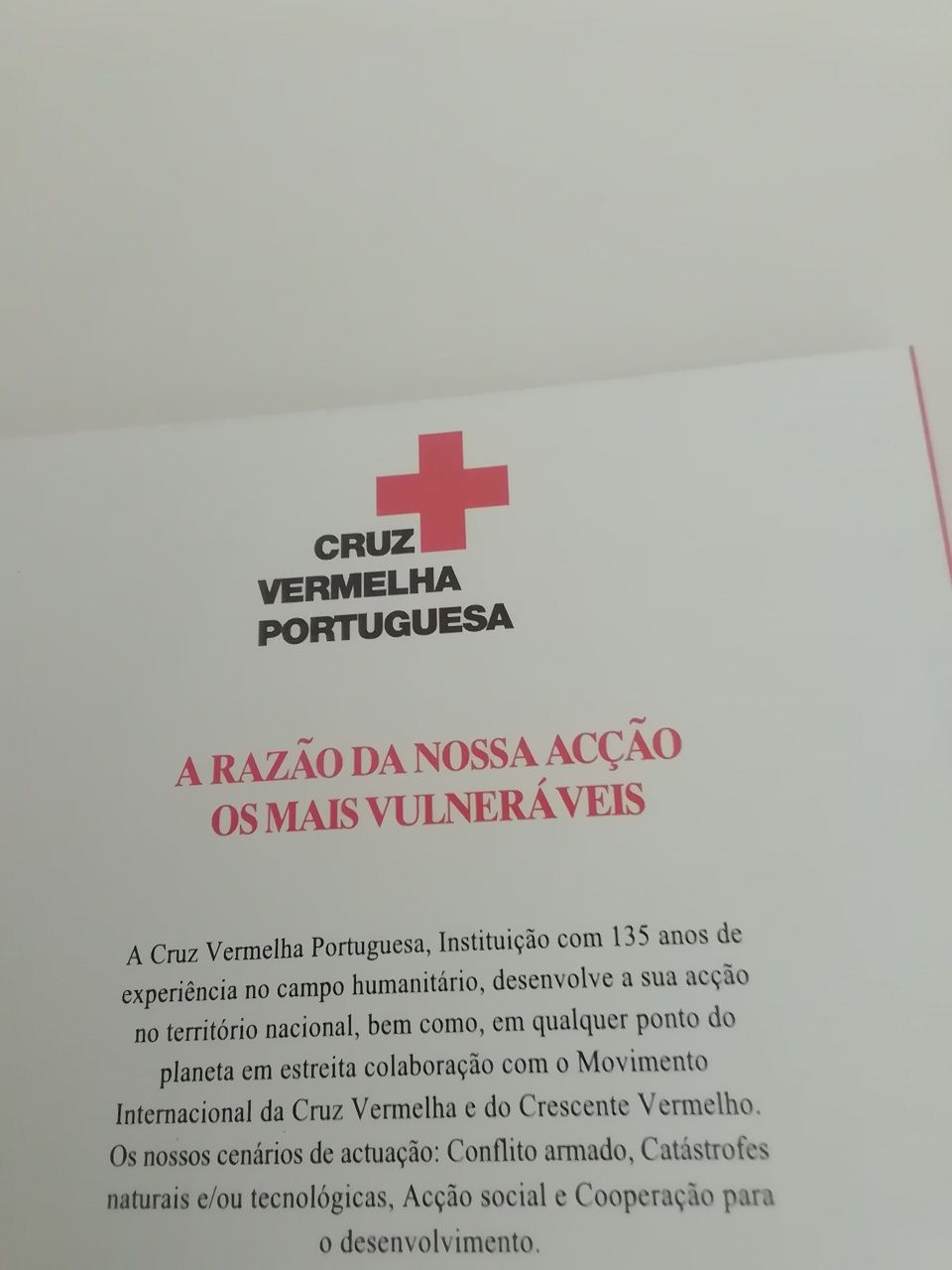 Postal de natal Cruz Vermelha Portuguesa