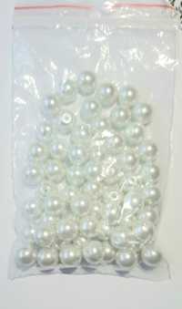 Koraliki akrylowe jasne perły 50 sztuk do biżuterii handmade 10 mm