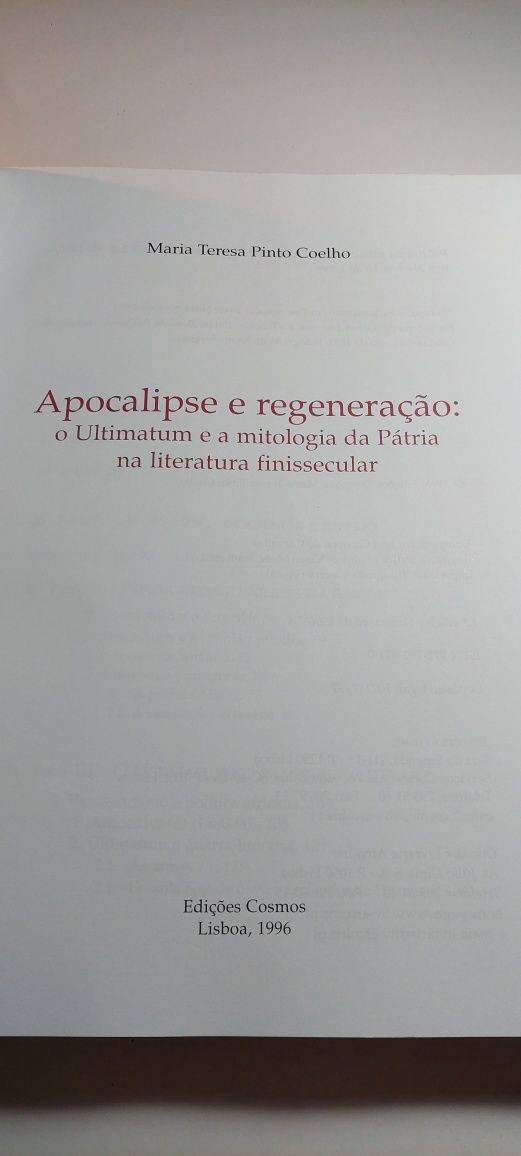 Apocalipse e Regeneração - Maria Teresa Pinto Coelho