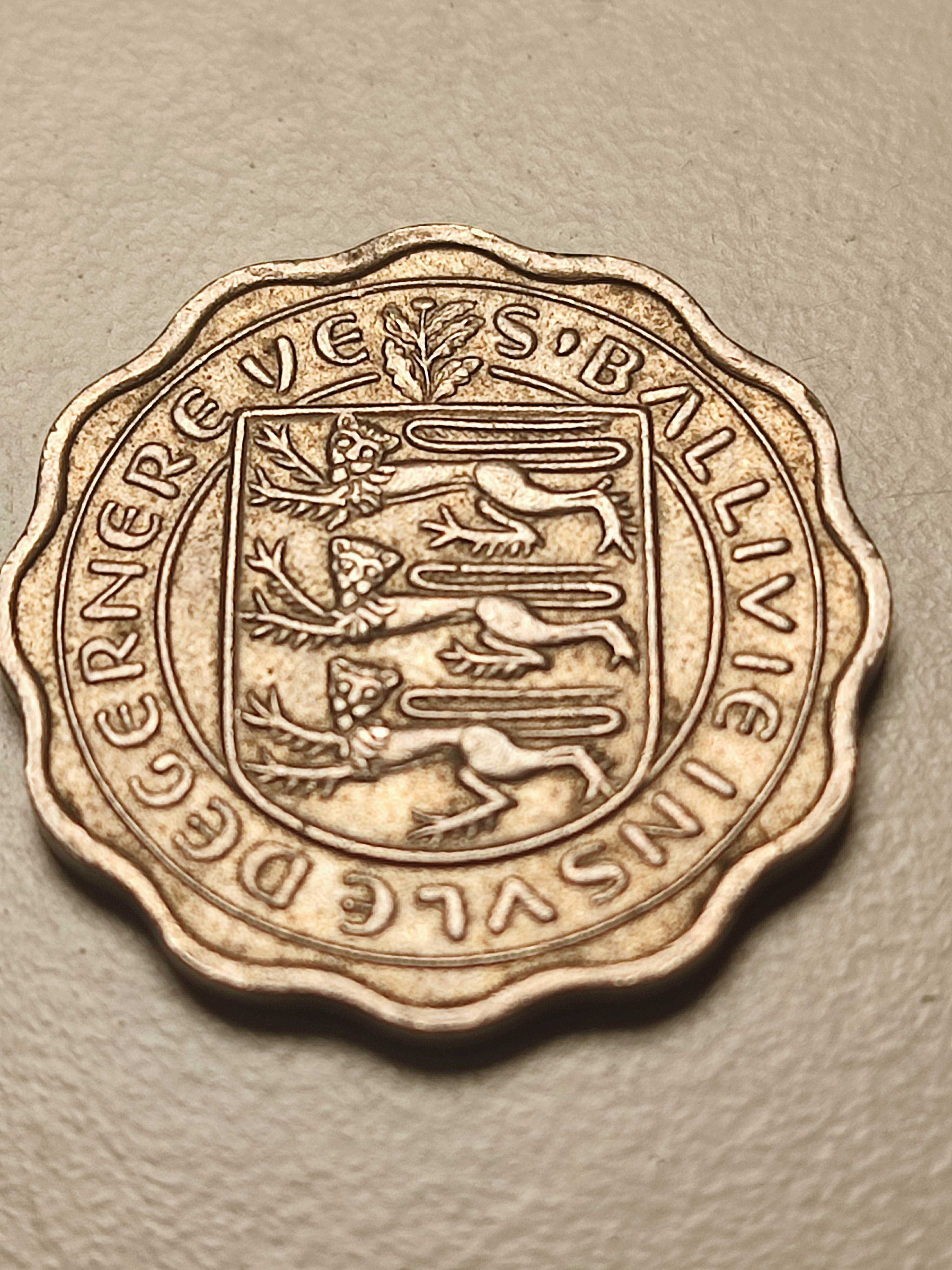 Guernsey, 3 Pence, 1956