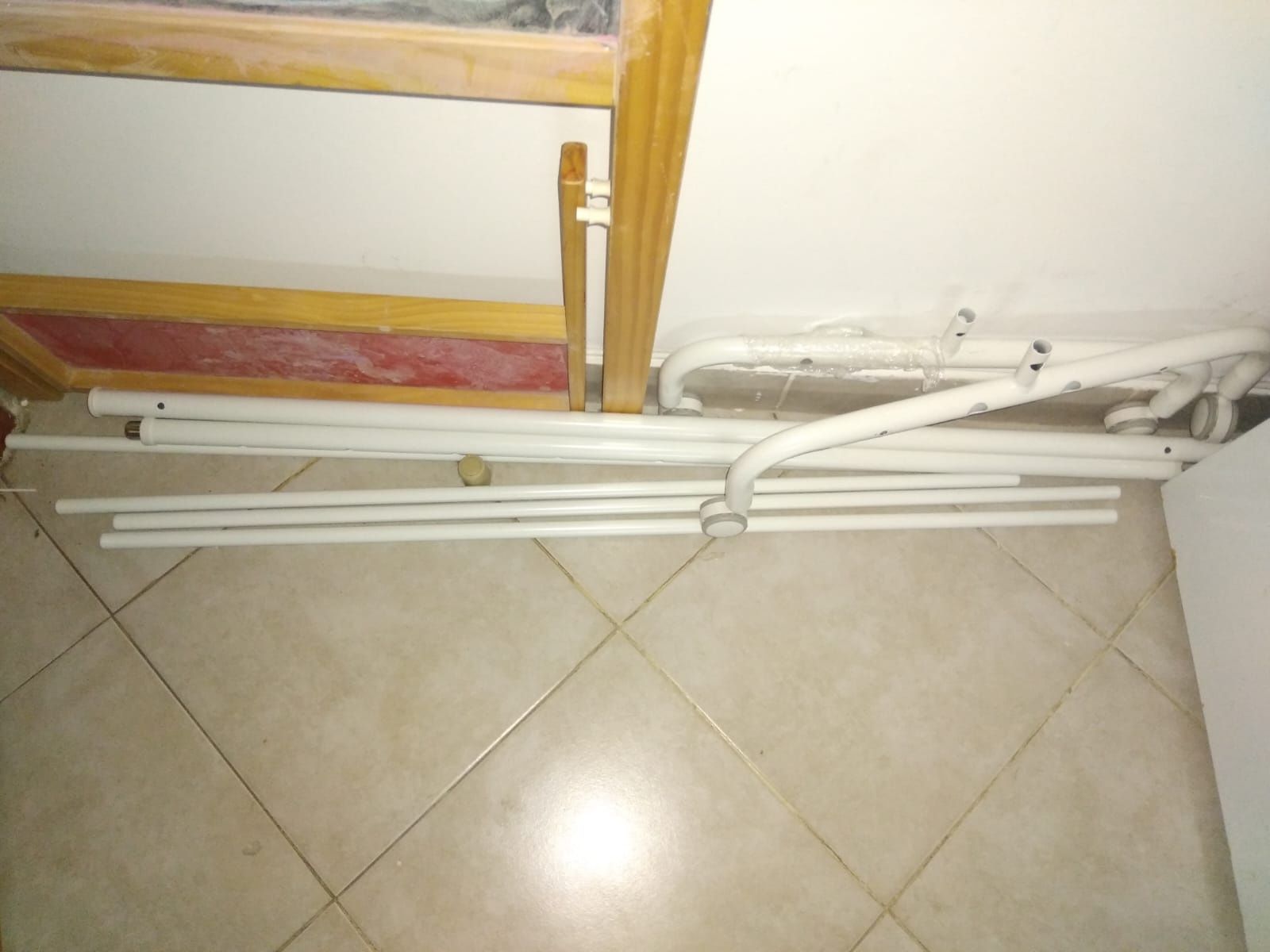 Suporte para cabides, branco