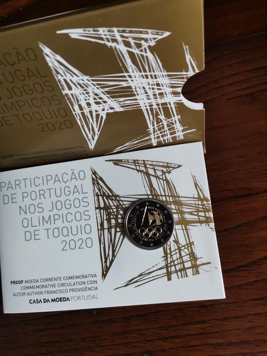 Conjunto de 2 moedas proof +BNC jogos olímpicos Tóquio 2020
