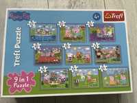 Puzzle Peppa 9in1  2 zestawy