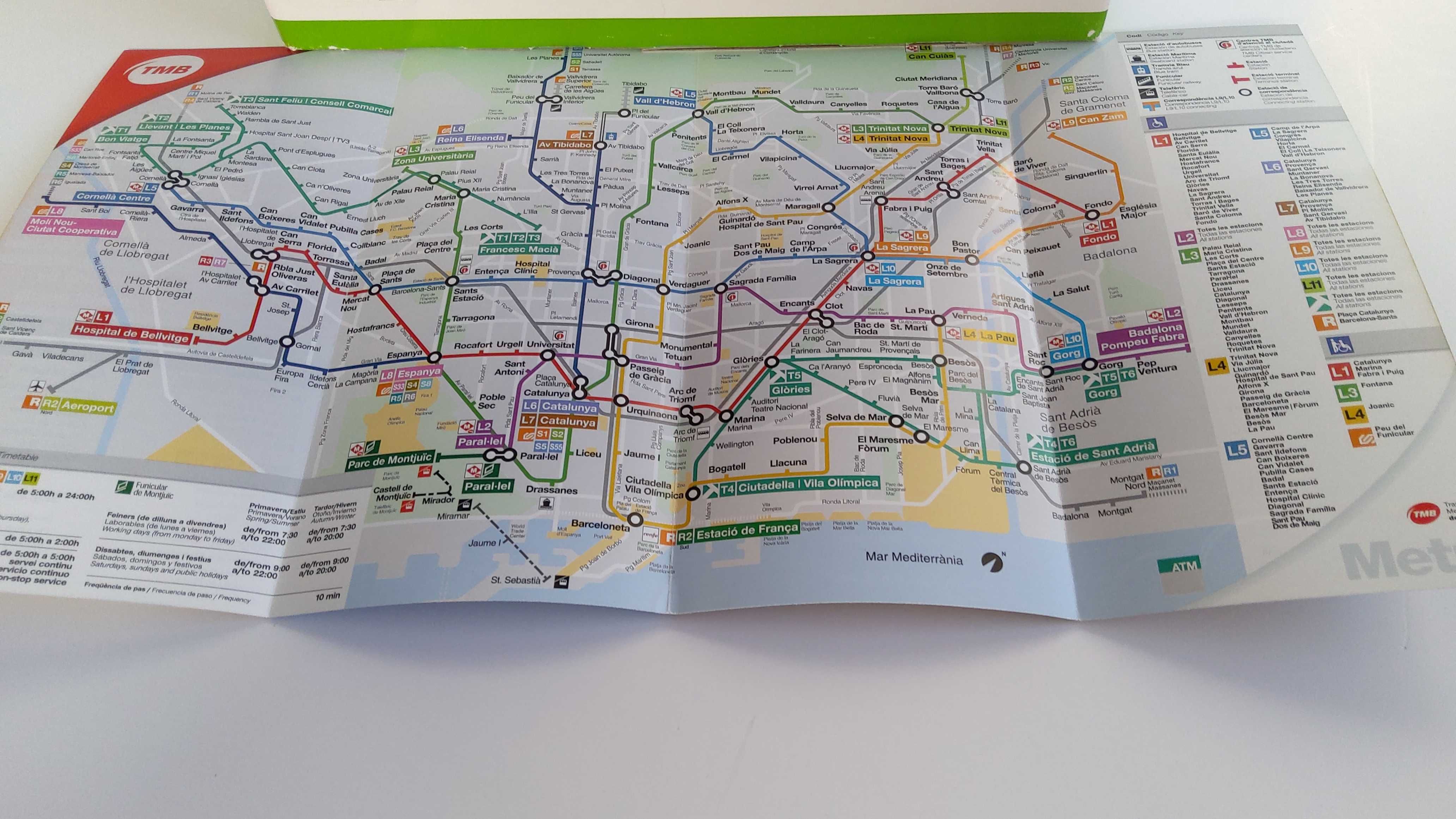 Mapy metra w Barcelonie plan metra Barcelona kolekcja