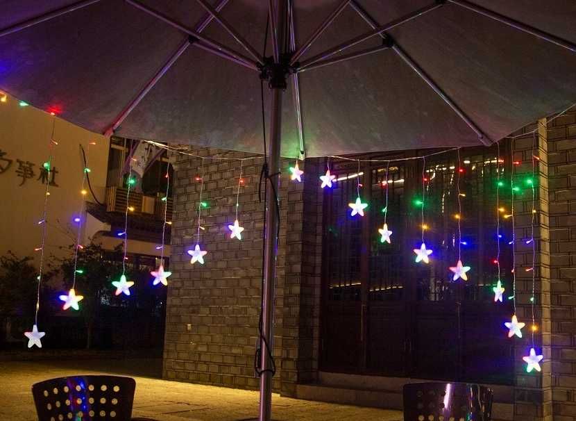 NOWE Lampki Choinkowe 136 LED Kurtyna Sople Zewnętrzne