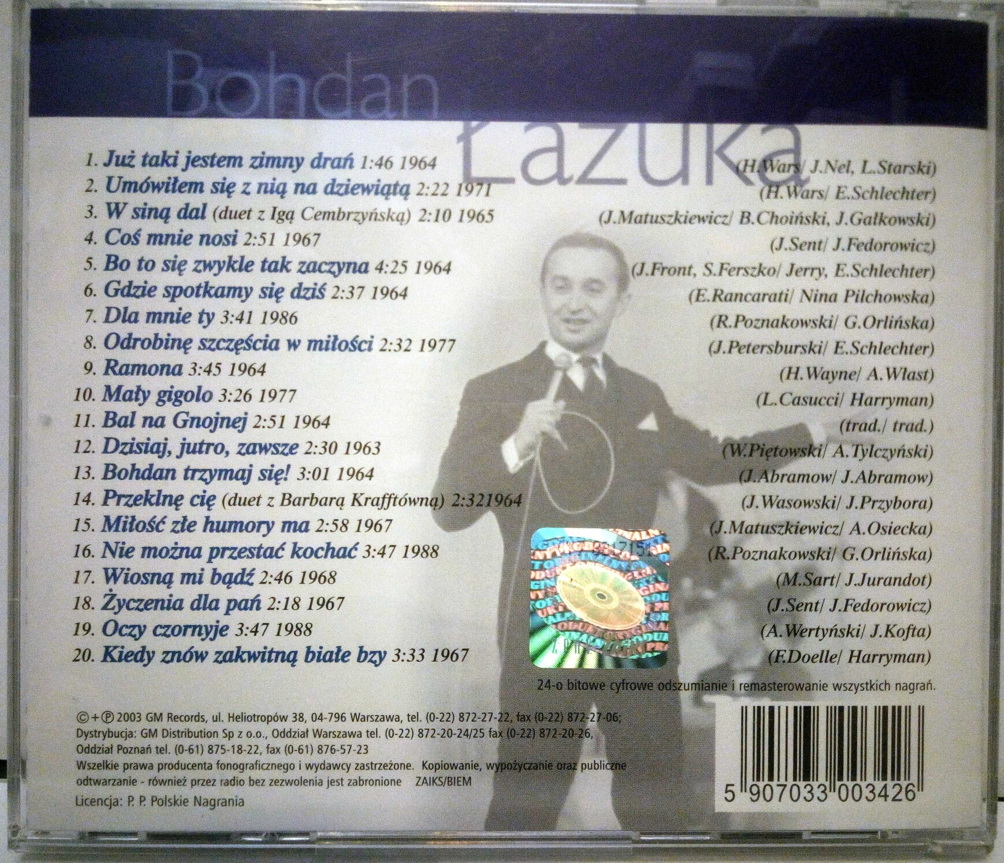 Bohdan Łazuka "Złote Przeboje" [Platynowa Kolekcja] CD