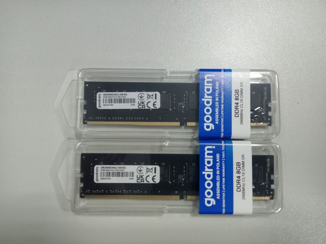 Модули памяти  для пк DDR4 2х8GB (2666/2400MHz)