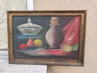 Quadro vintage Natureza Morta com Moldura Antiga