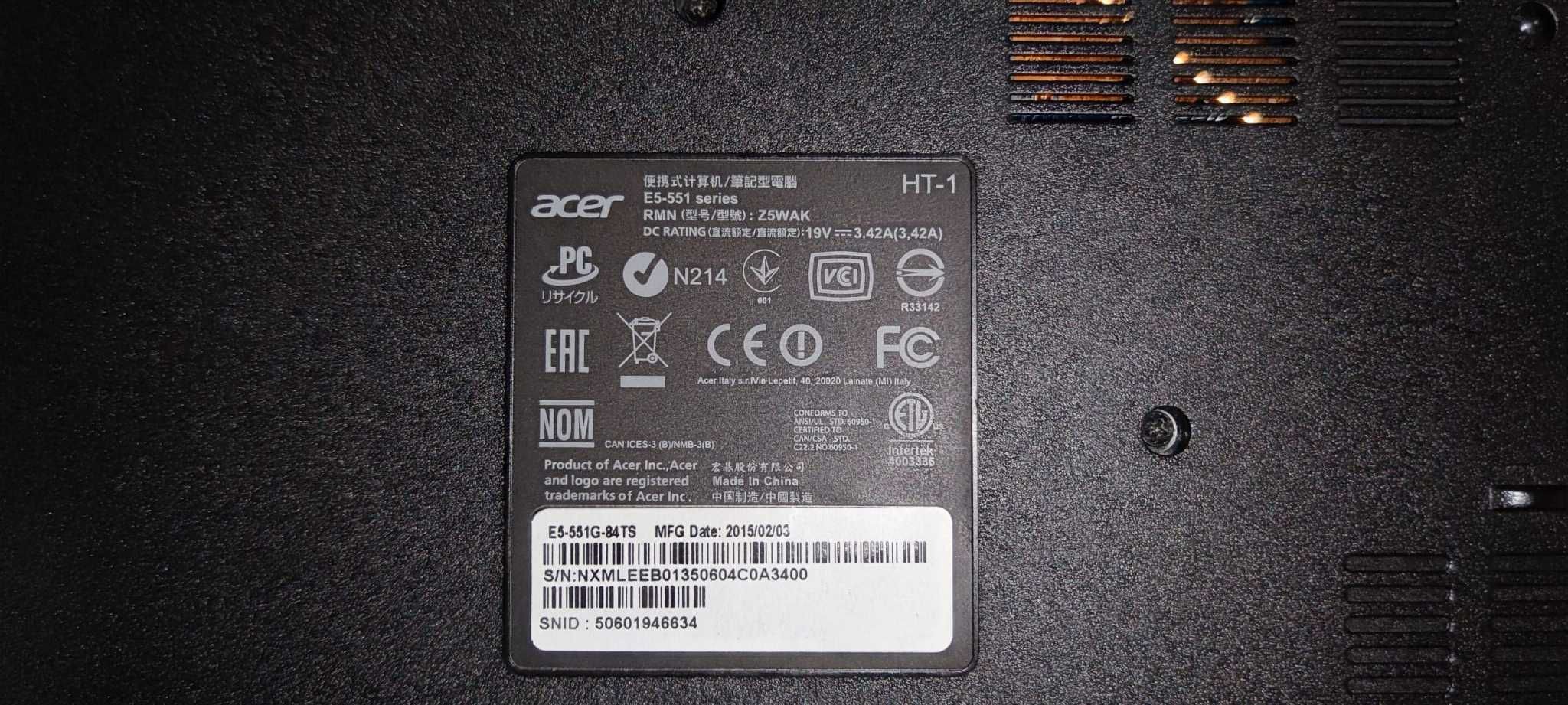 Computador Acer Aspire E15 E5-551G-84TS