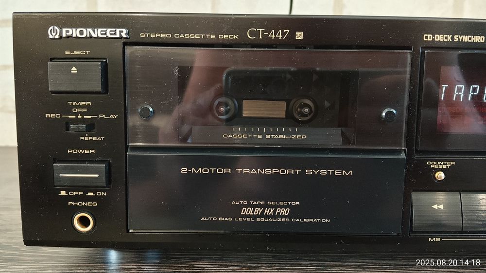 PIONEER CT-447 Stereo Cassette Deck 1990-91