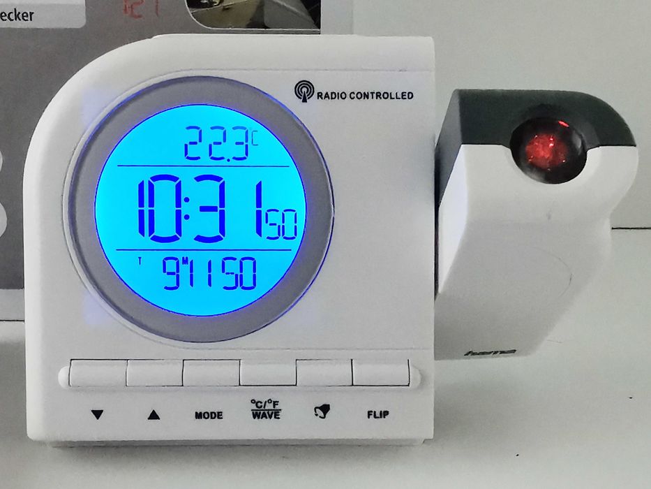 Budzik Projekcyjny Hama RCR 110 Radiowy DCF Podświetlany LCD