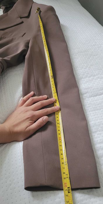 brązowa norkowa marynarka z wiązaniem paskiem Zara M 38 L 40