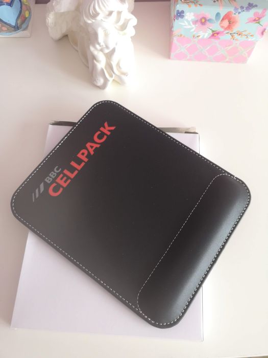 Podstawka pod myszkę podkładka czarna skórzana profilowana