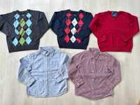 zestaw 5 szt dla chłopca 122/128 koszule i sweterki H&M i ZARA