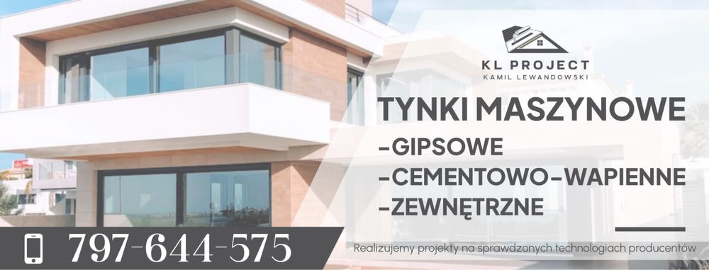 Tynki maszynowe - Gipsowe, Cementowo-wapienne