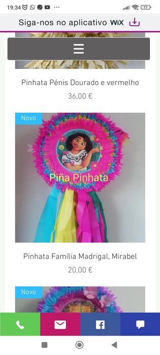 Pinhata de festa para meninas