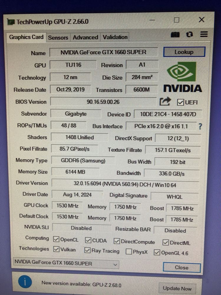 1660 Super Gigabyte