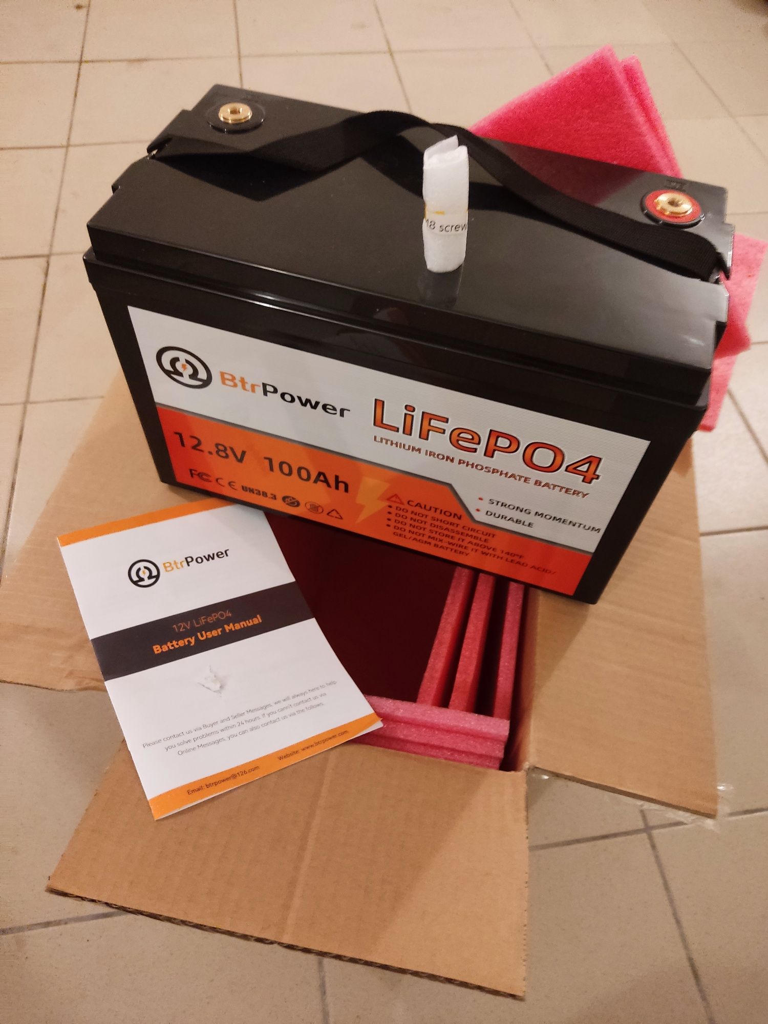 Lifepo4 тяговый аккумулятор батарея 12v (12в) 100ah (100ач)