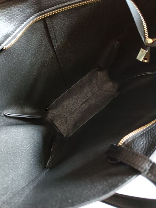 Torebka włoska skóra naturalna na ramię i do ręki czarna