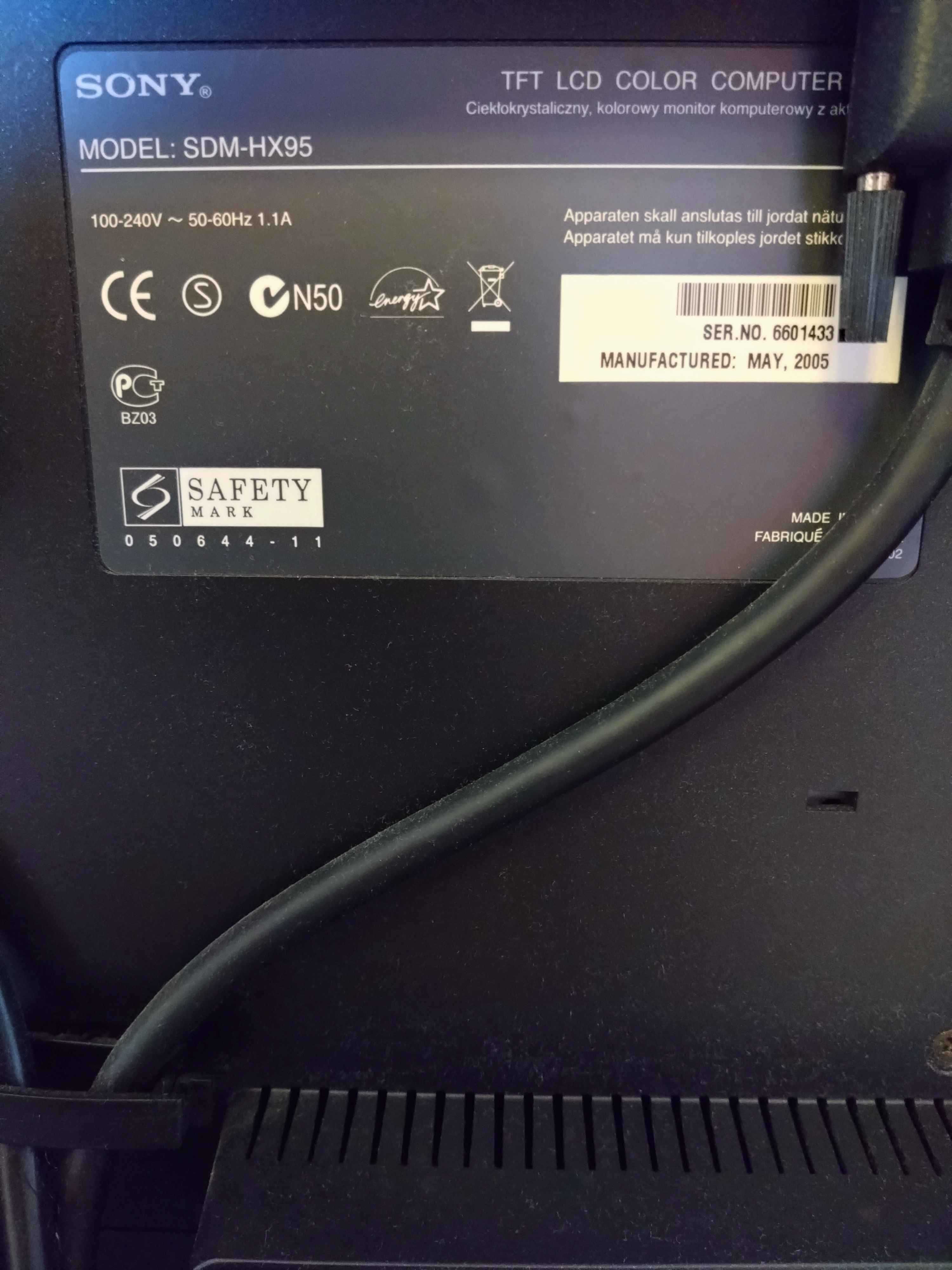 Monitor Sony LCD SDM-HX95