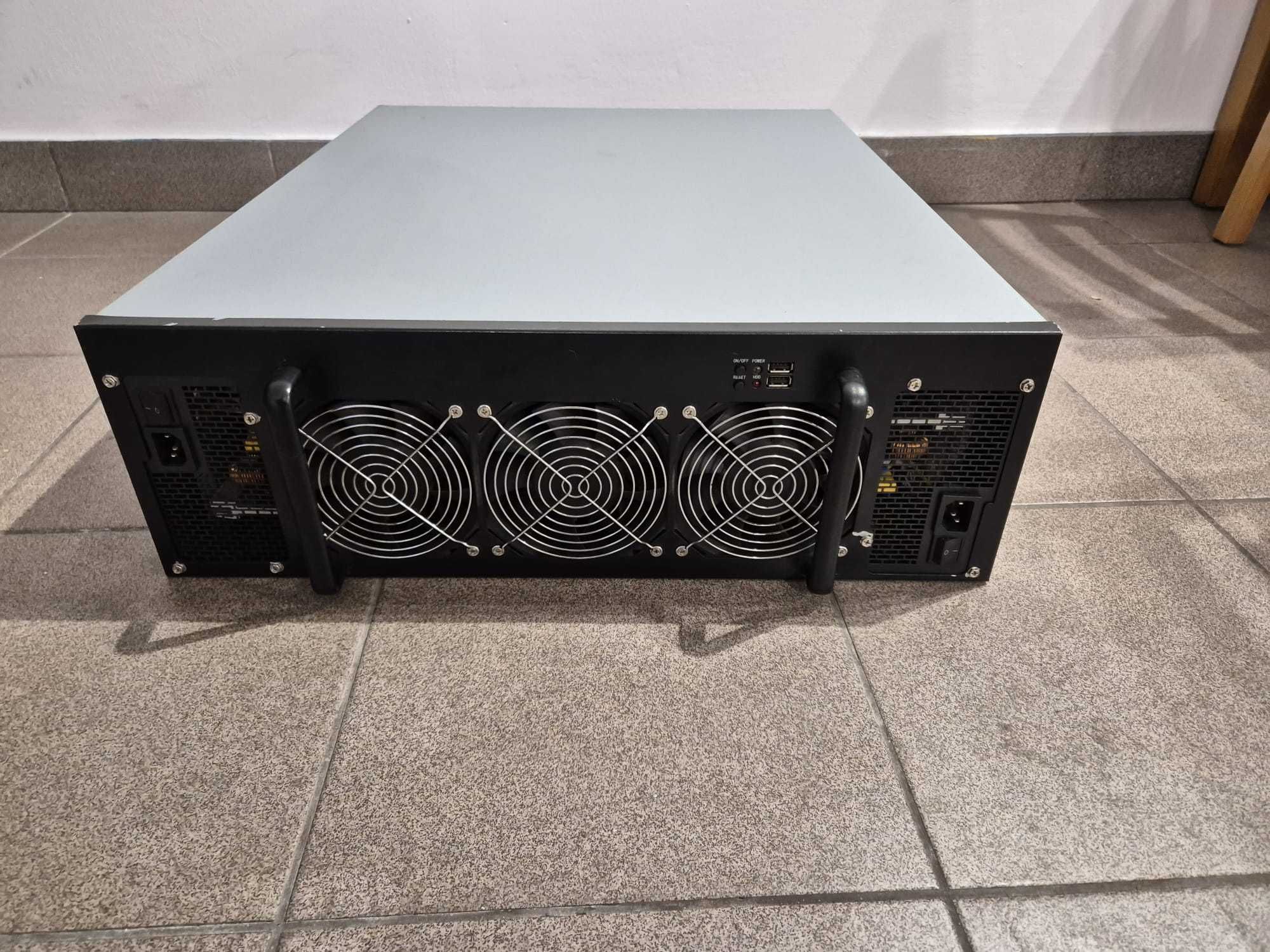 baza koparka kryptowalut na 12 kart skrzynia miningowa 2x1650W