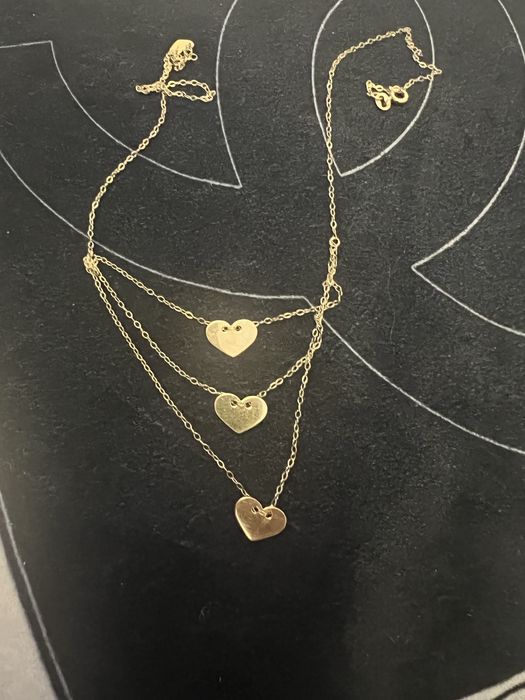 Lancuszek serduszka cudo zloto 585